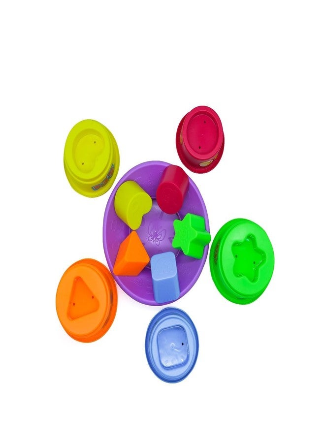 MAPA PLAY Kid 5 Colourful Cups & Shapes-Learning- Educational Blocks Stacking & Balancing Game 18 Months+ Stacking Shape, Set of 1 - Image 2